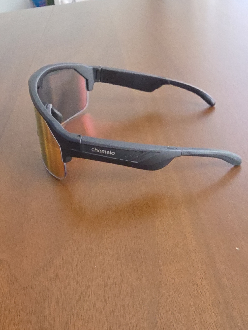 Chamelo Sport Sunglasses - Gray Frame with Mirrored Lenses